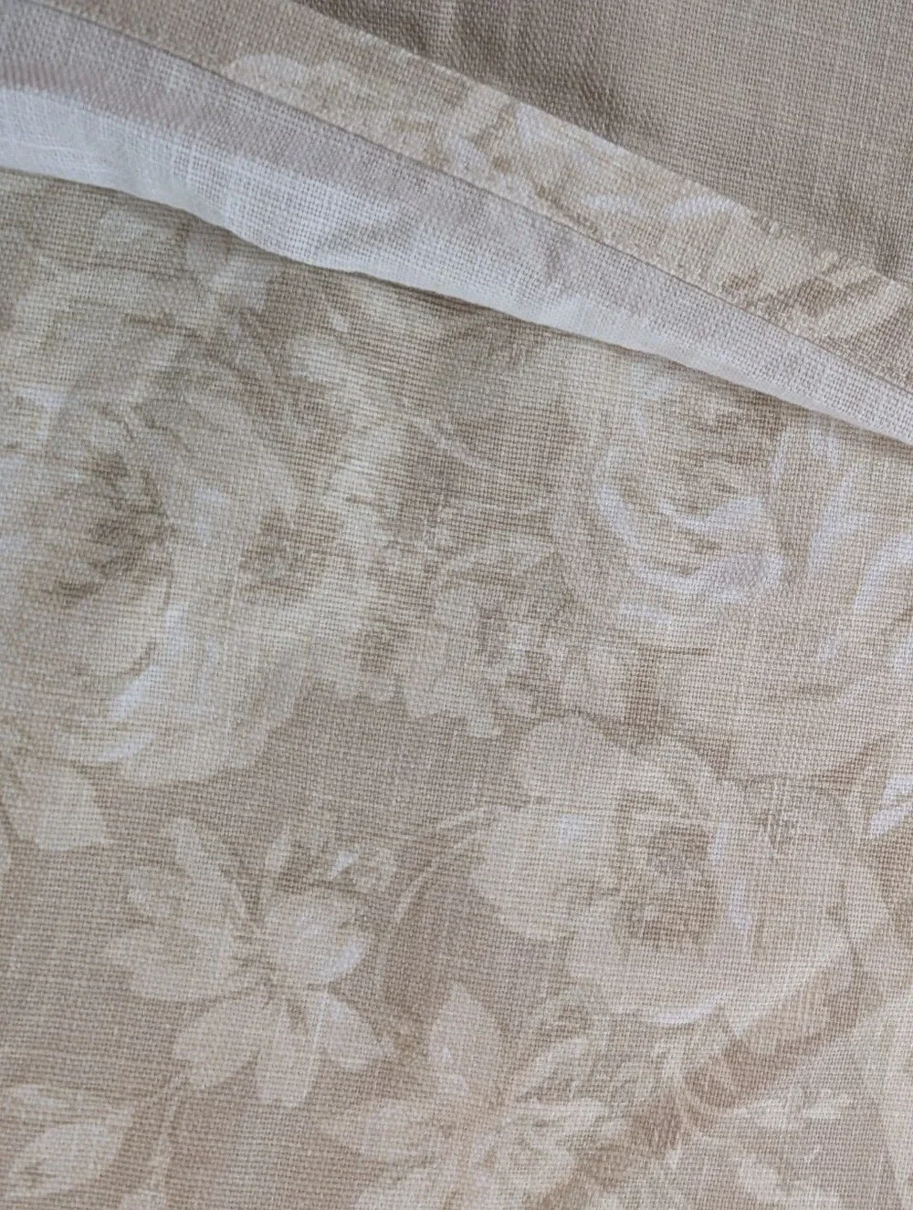 Martex 100% Cotton King Sz Pillow Shams Cabbage Rose Cream White Eco Free Vegan